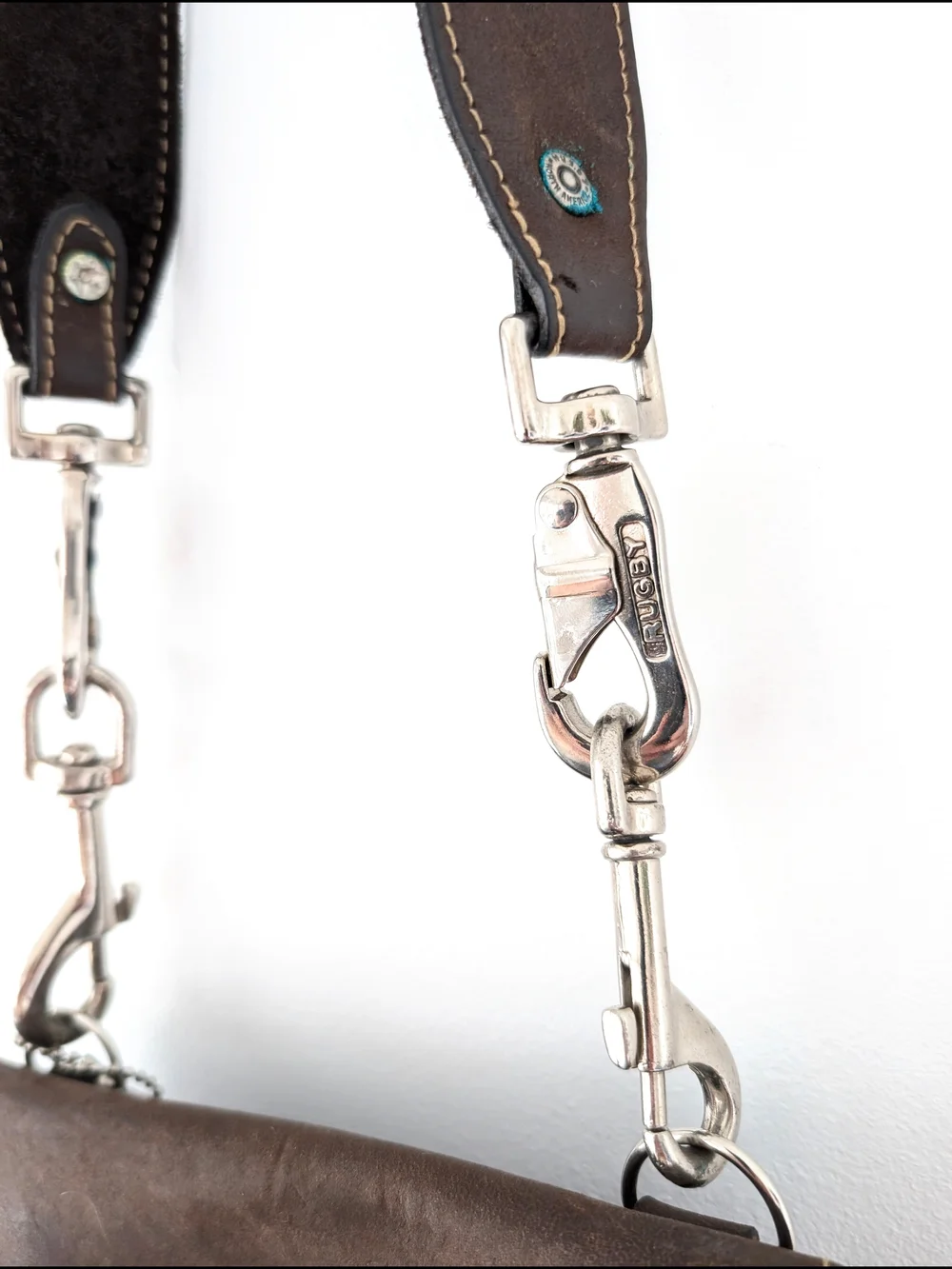 Vintage Rugby North America Leather Crossbody – Heritage Minimalist Satchel - Picture 5 of 10